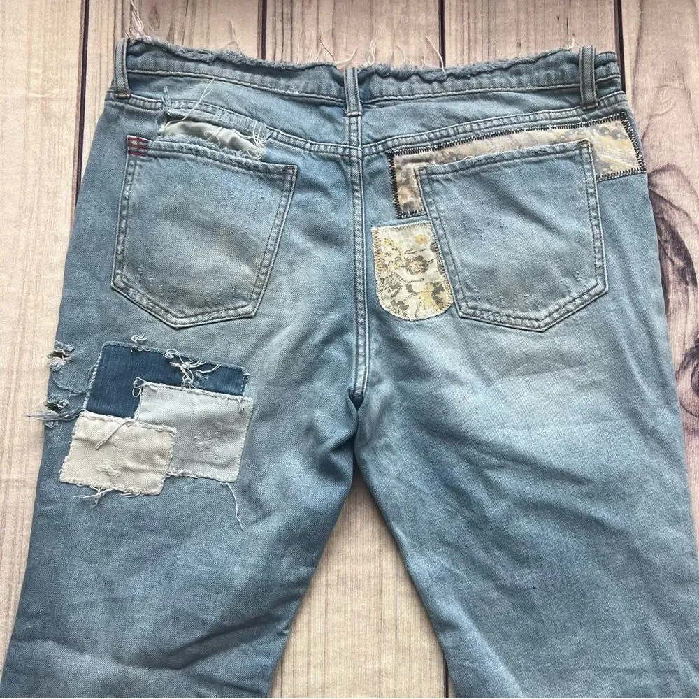 Urban Outfitters BDG Patchwork Distressed Slim Boyfriend Jeans